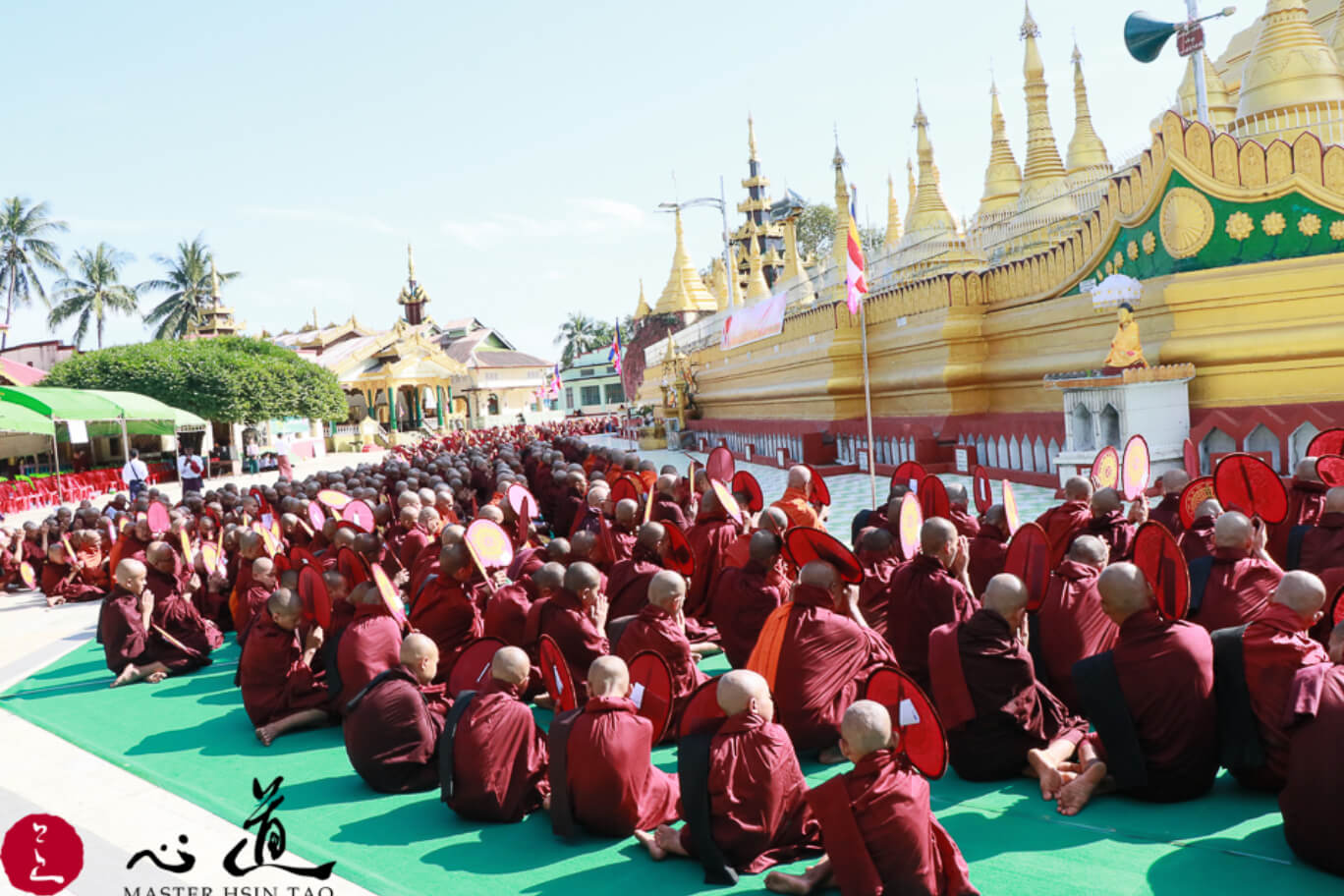 緬甸供萬僧－和平塔石窟供一千五百僧-心道法師
