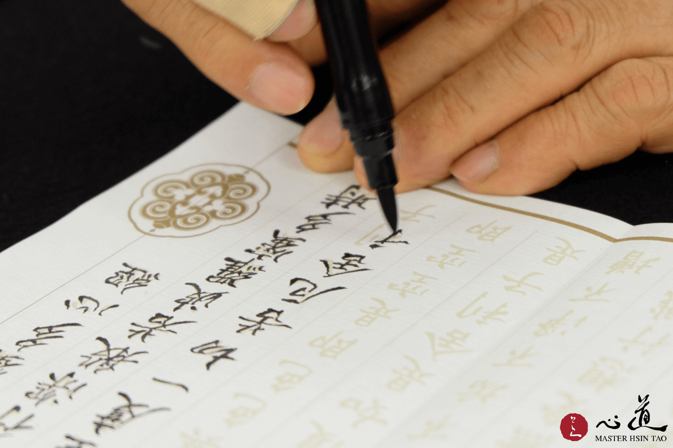 心道法師, 佛法開示, 抄寫經本特寫, 靈鷲山